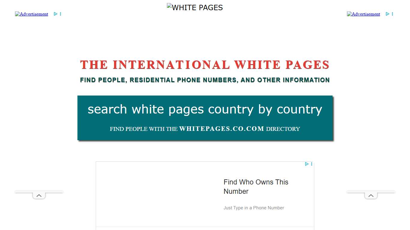 White Pages Directory Lookup